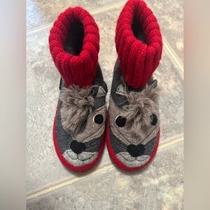 Garnet Hill wool toddler slippers, size 12